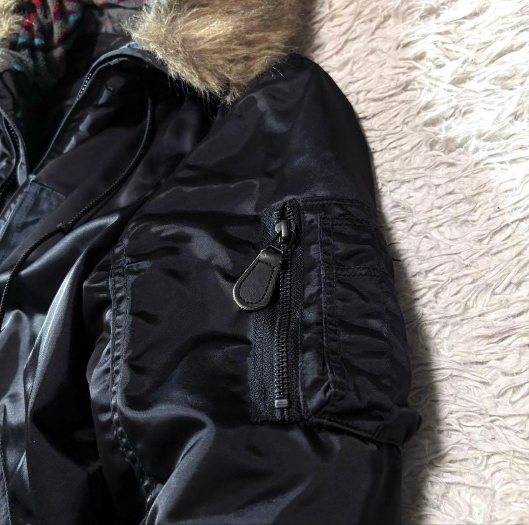 【美品】ヒステリックグラマー　モッズコート　メンズM　ブラック　総柄　ヒスガール