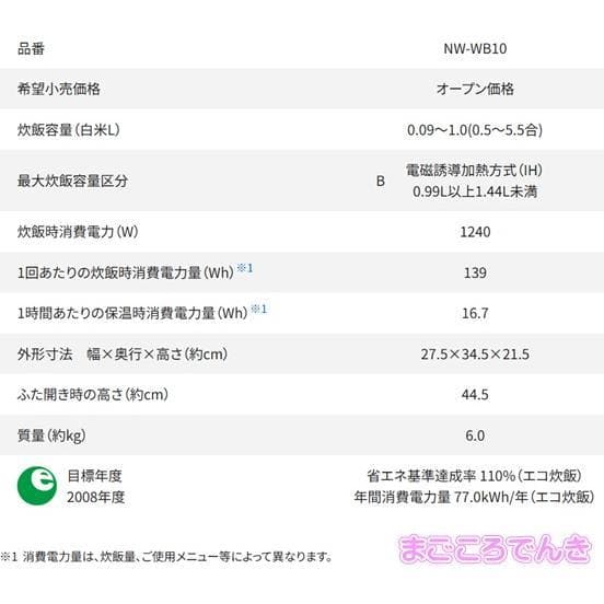 【新品】炊飯器 5.5合 圧力IH 象印 豪熱大火力 NW-WB10-BZ