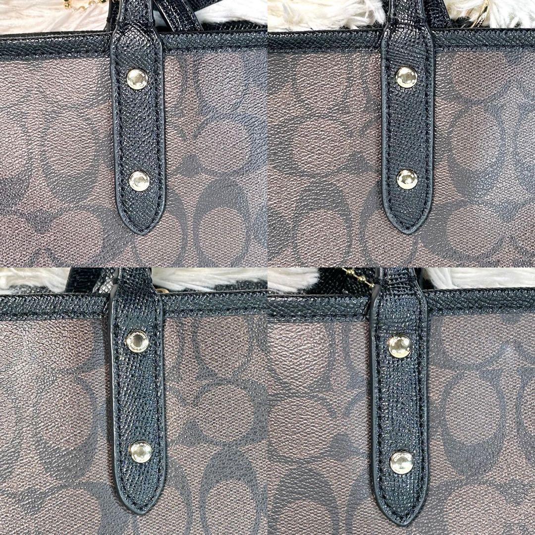 【極美品】コーチ リバーシブル 36658 トートバッグ レザー A4可 黒