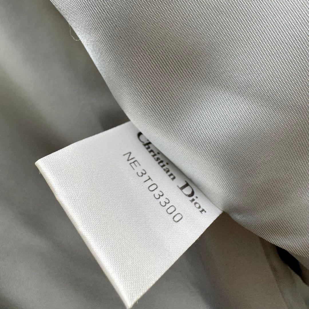 ミスディオール　テーラードジャケット　ダブル　ウールシルク混　ツイード　グレー