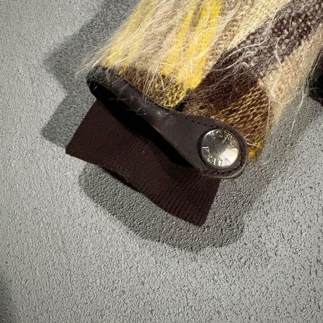 ジャケット・アウター PRADA SPORT mohair scarf padded jacket