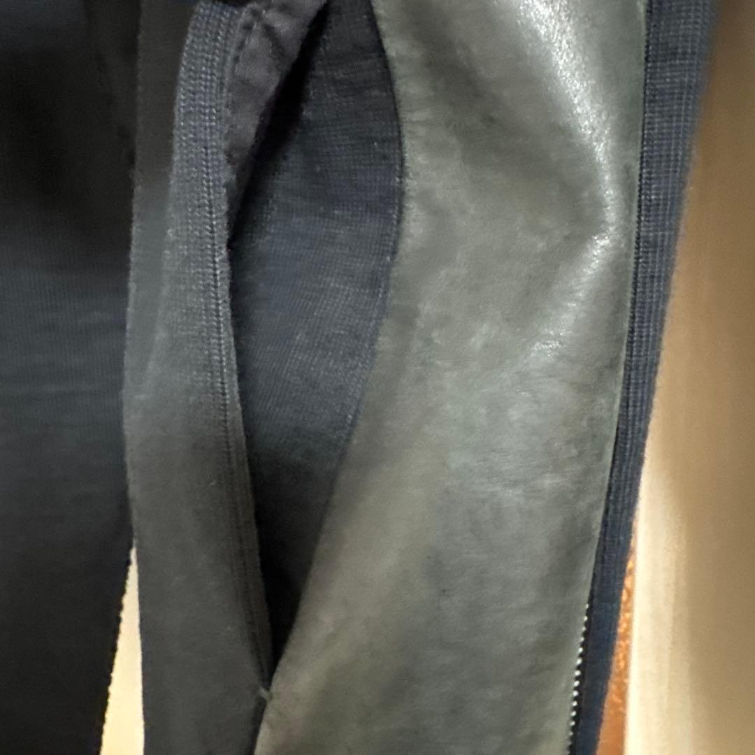 Incarnation カーフレザー切替　ジャケット　オーバーロックステッチ