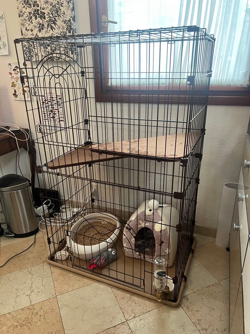 【11/15発送】THE CAT キャットケージ 2段（ブラウン）