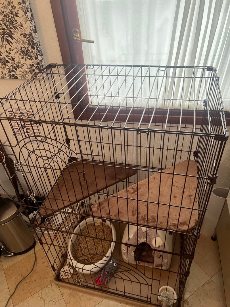 【11/15発送】THE CAT キャットケージ 2段（ブラウン）