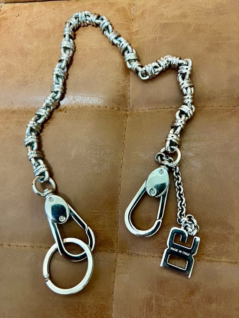 DOLCE&GABBANA ロゴチャーム＆キーリング付き ウォレット チェーン