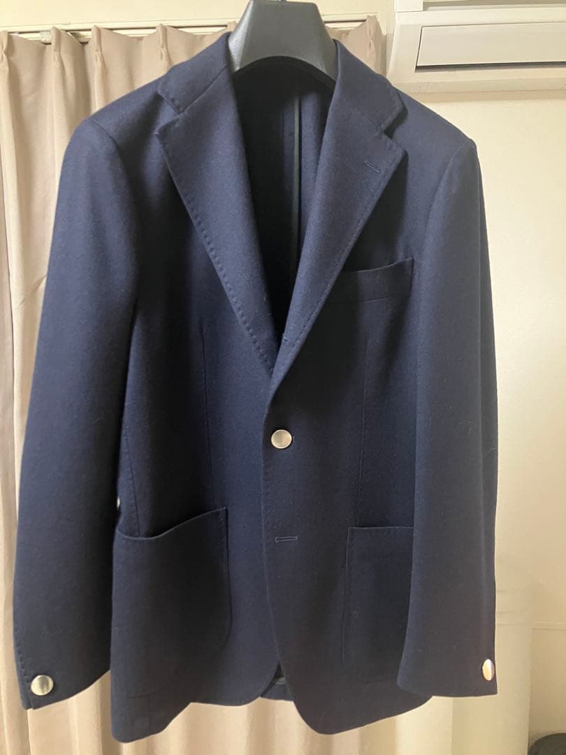 ロ*エ様 BEAMS F NEW EASY ネイビーブレザー 44【未使用に近い