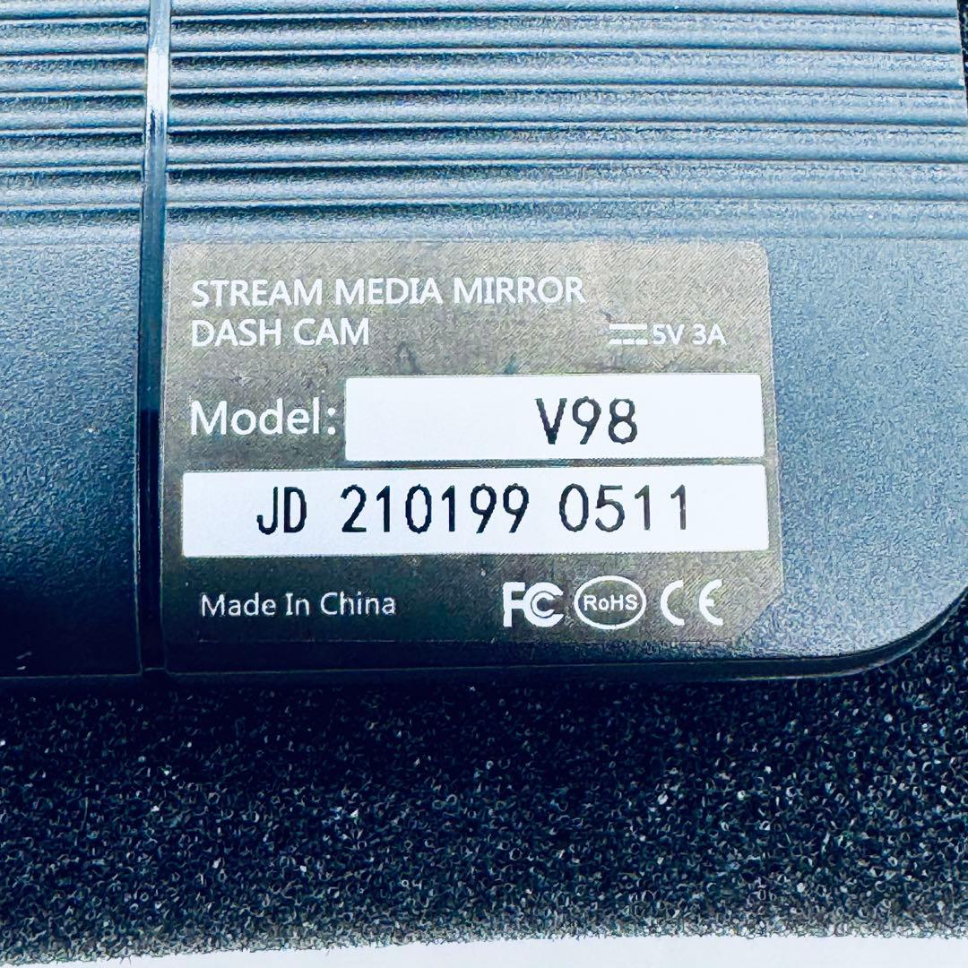 未使用 CHANGER DASH CAM MIRROR ミラー型ドラレコ V98