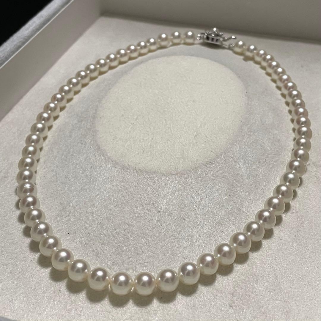 【テリ強✨美品】 あこや真珠 ネックレス 7.0-7.5 アコヤ パール 本真珠