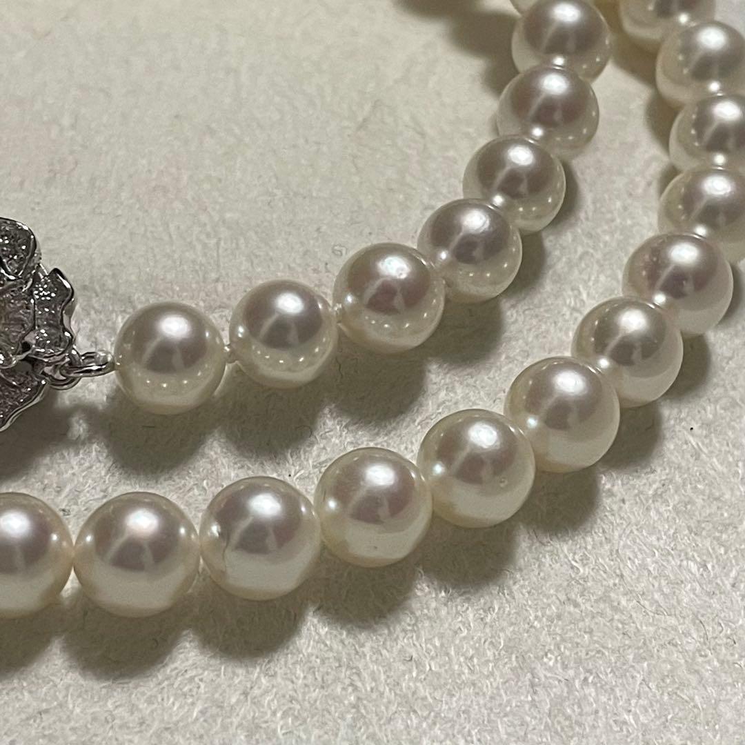 【テリ強✨美品】 あこや真珠 ネックレス 7.0-7.5 アコヤ パール 本真珠