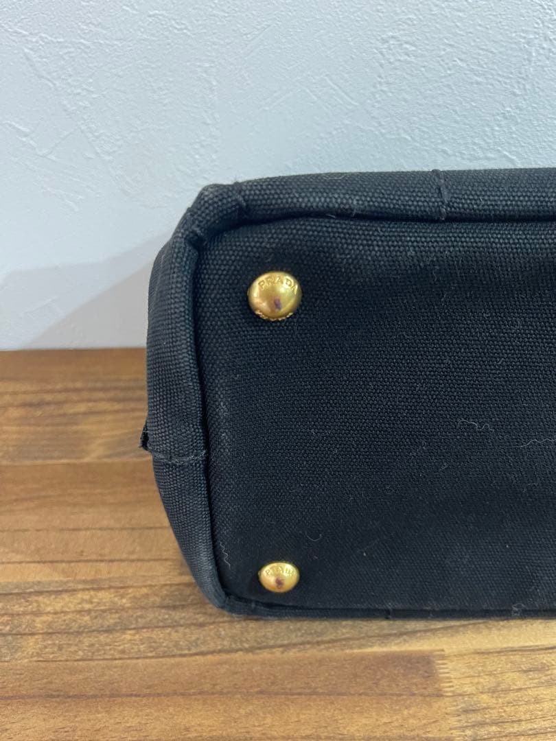 ＊ニコ＊PRADA カナパ 黒 トートバッグ