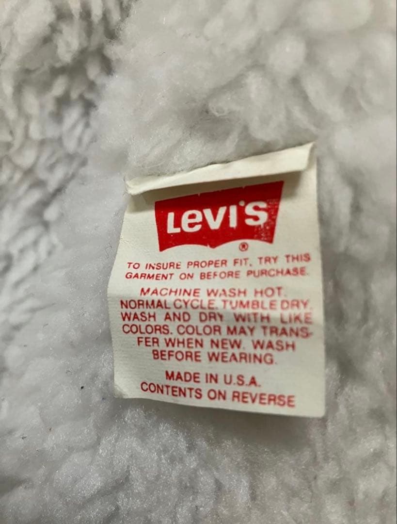 【極美品】80sリーバイス USA製 ボアデニムジャケット