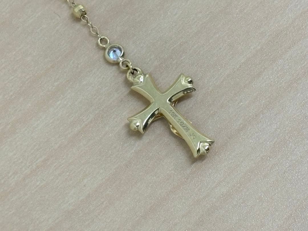 新品激安BRILLIANCE 10金K10YGロザリオゴールドネックレス46cm