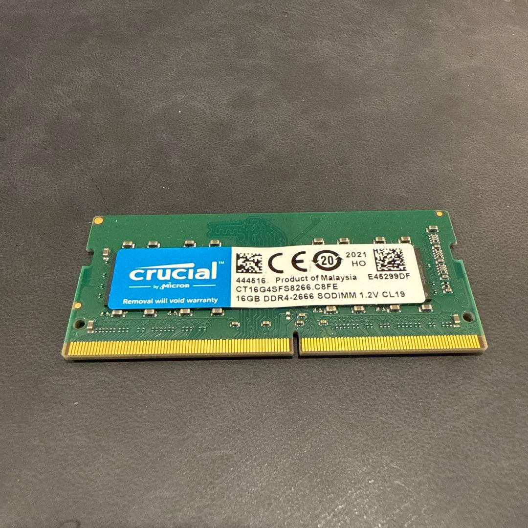 Crucial 16GB 1枚 DDR4-2666 SO-DIMM メモリ
