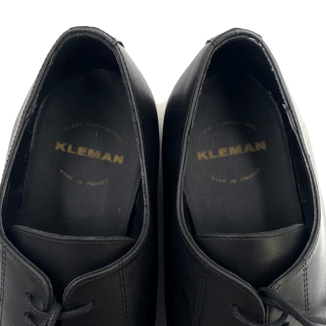 《未使用品》KLEMAN クレマン プレーン ポストマン シューズ レザー 黒系