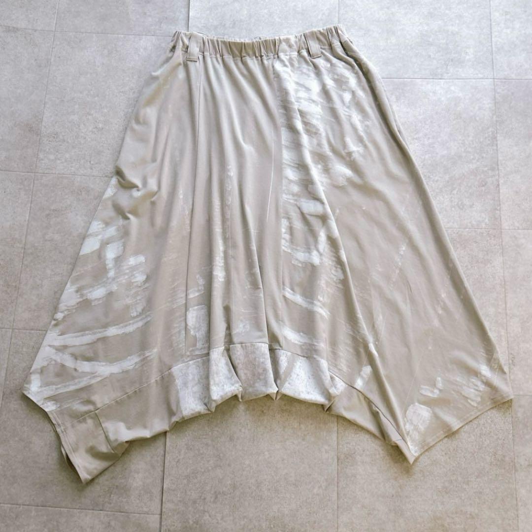 極美品✨萌 モユル サルエルパンツ アート柄 バルーン イージーパンツ ワイド