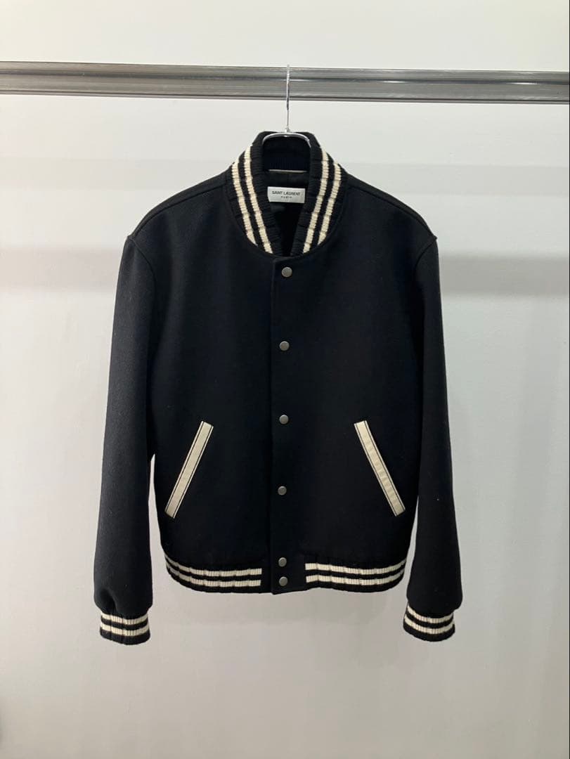 SAINT LAURENT バックロゴテディジャケットブルゾン