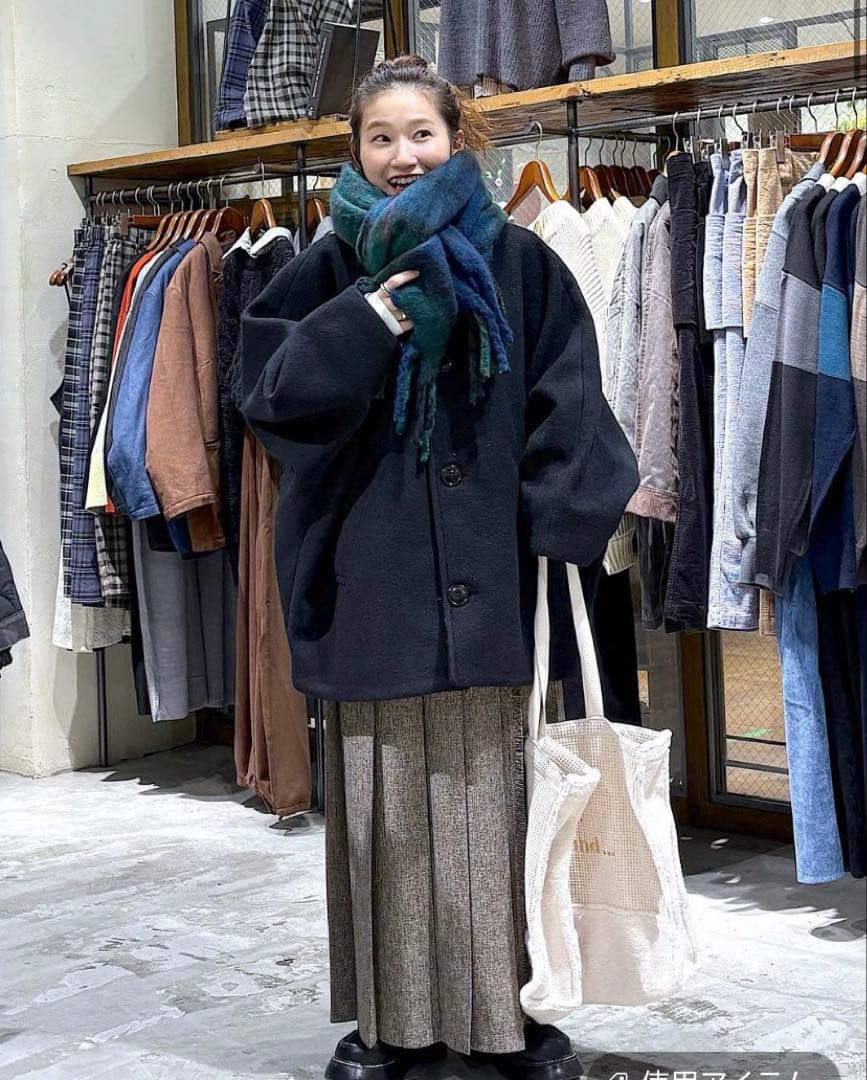 【美品】 niko and… ライトモッサドルマンジャケットコート