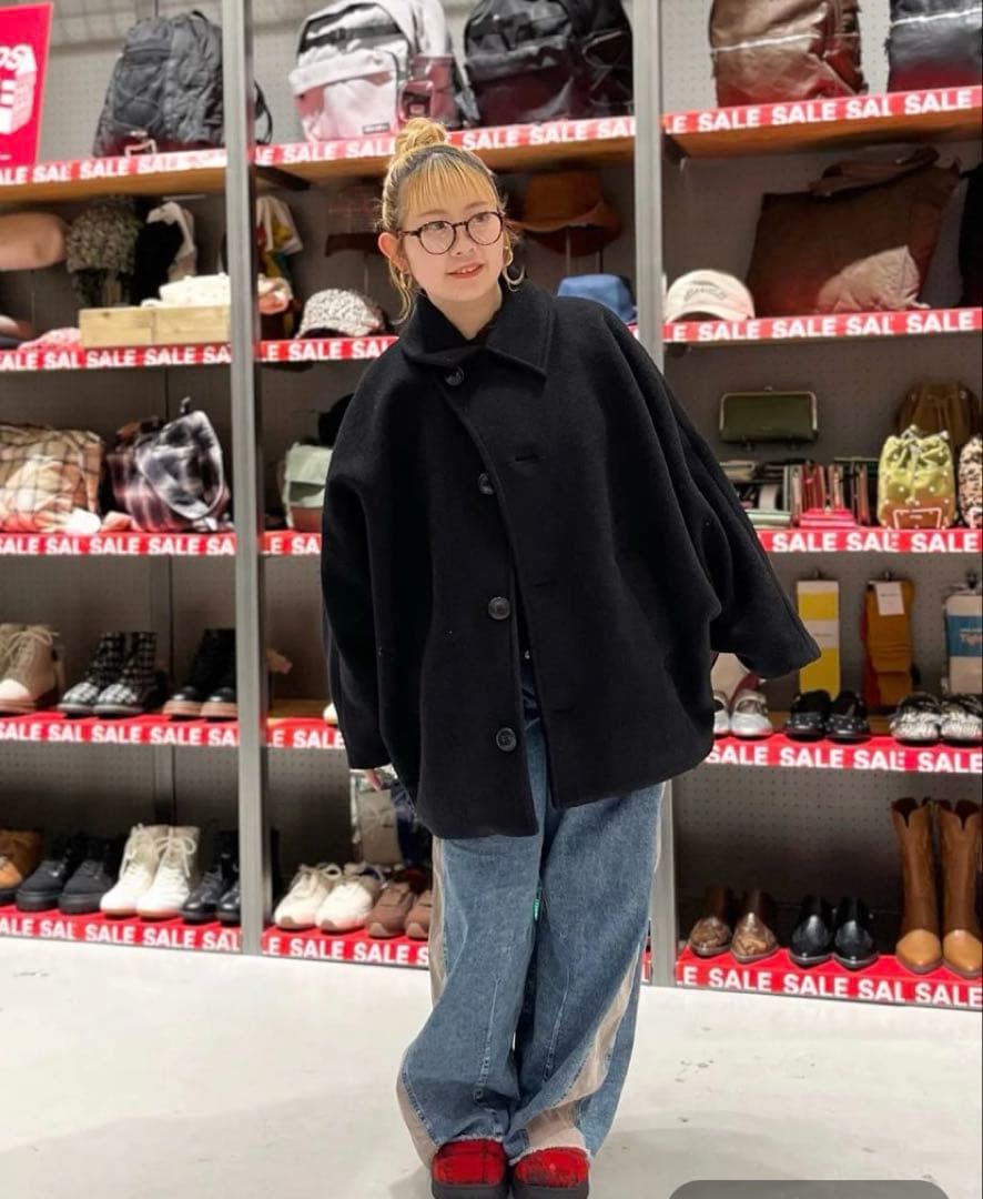 【美品】 niko and… ライトモッサドルマンジャケットコート