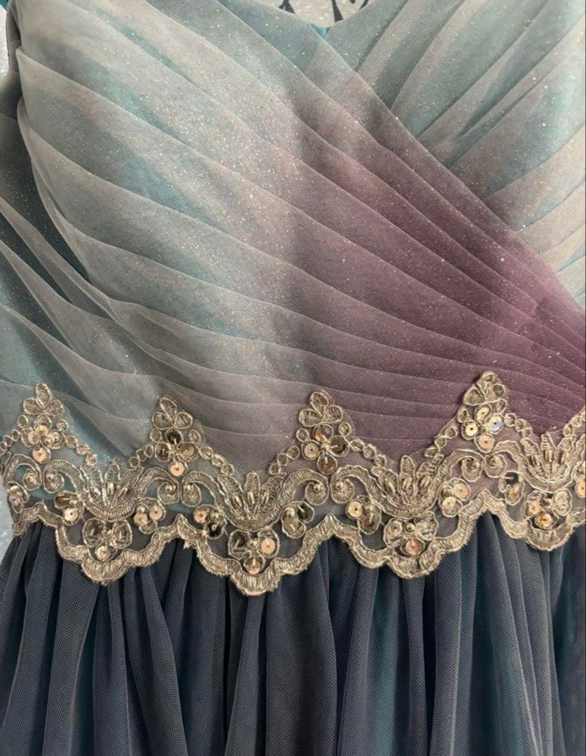 【ドレスルームアミ】　ブルーロングドレス