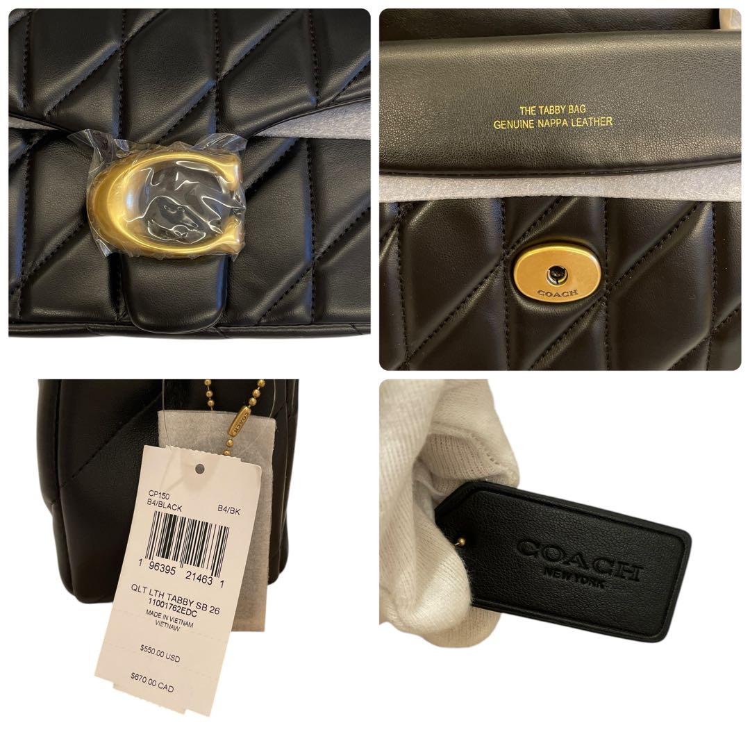 【新品】COACH/コーチ/タビー/キルティング/ショルダーバッグ/黒/2way