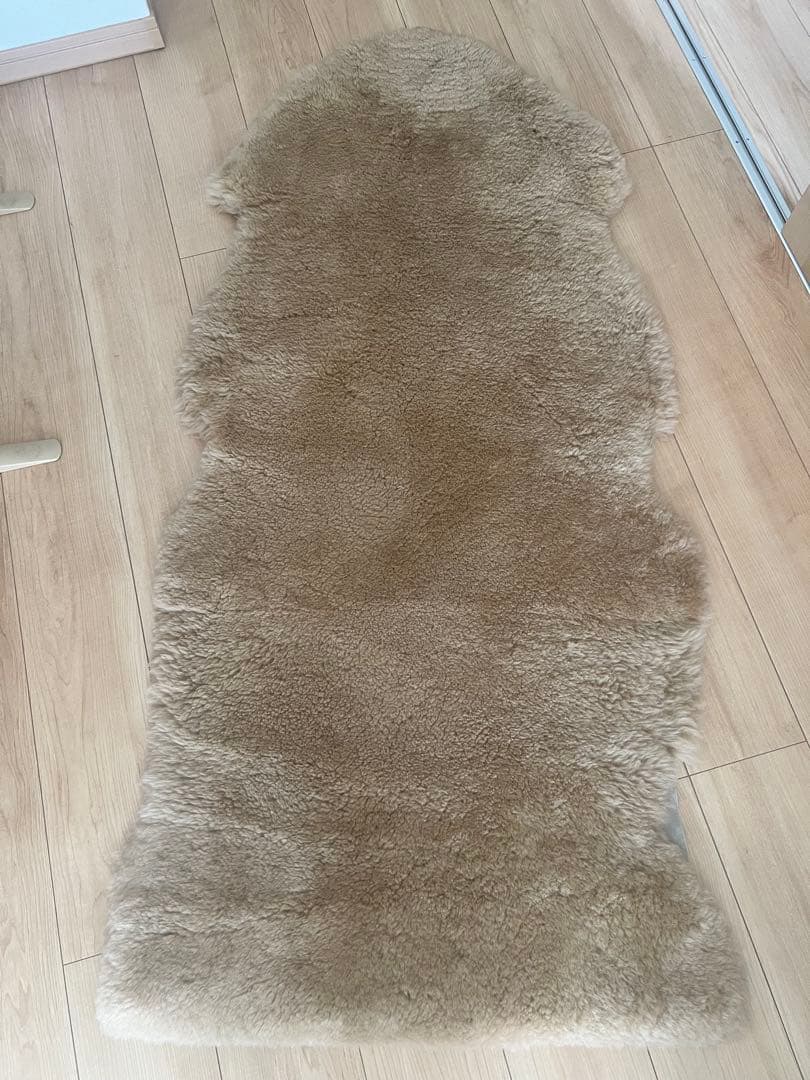 ニチロムートン 羊毛ラグ ブラウン