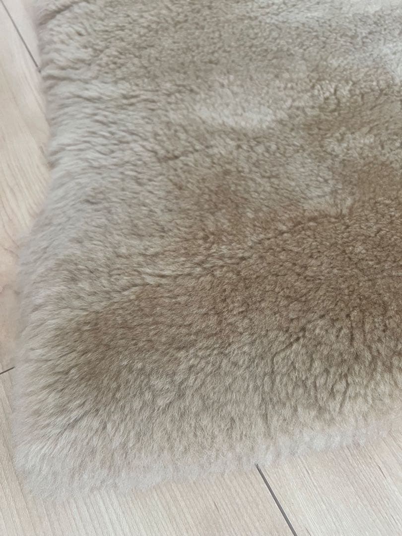 ニチロムートン 羊毛ラグ ブラウン