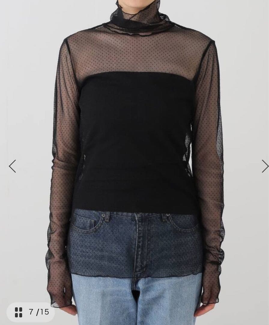 【Col Pierrot/コル ピエロ】 Dot Sheer Blouse