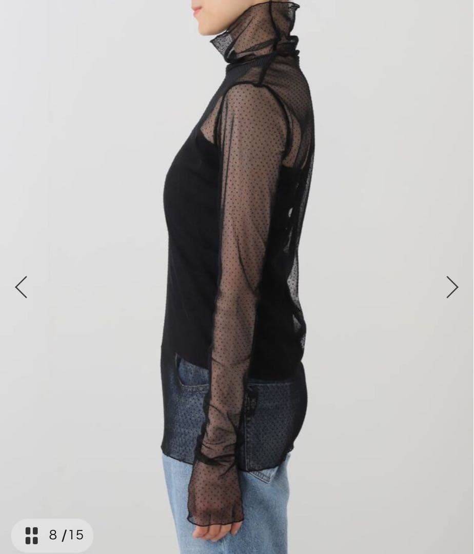 【Col Pierrot/コル ピエロ】 Dot Sheer Blouse