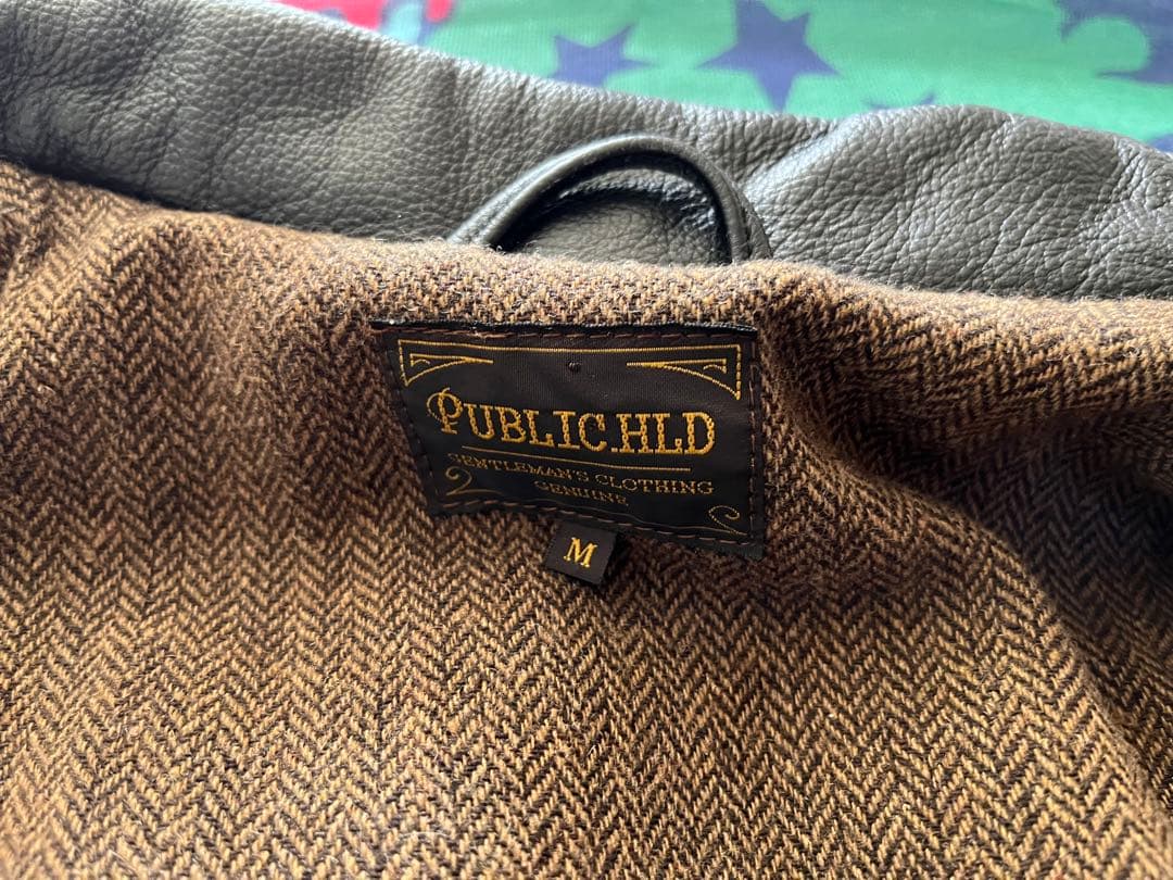 public hld パプリックホリデー　レザーカーコート