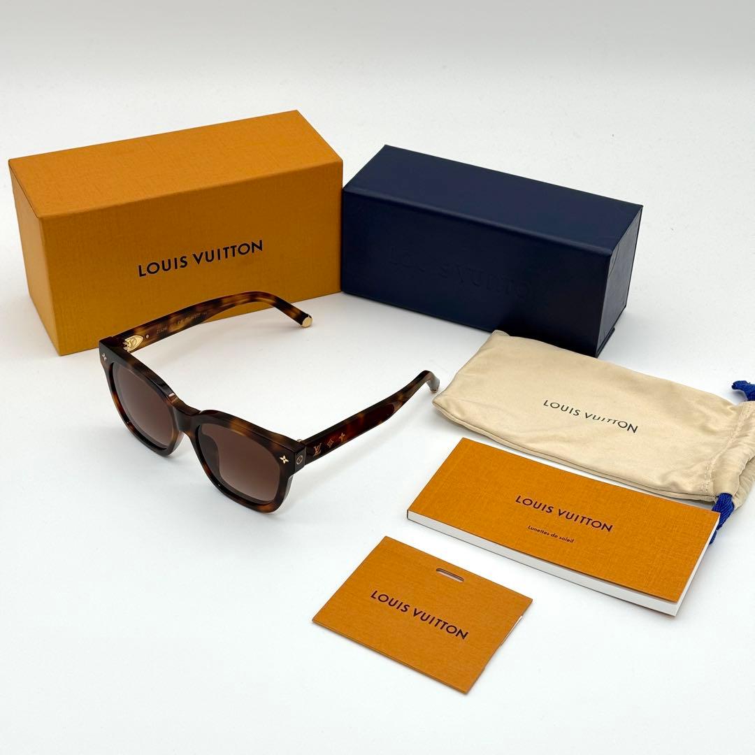 美品 ルイヴィトン サングラス マイ モノグラム スクエア べっ甲 ブラウン