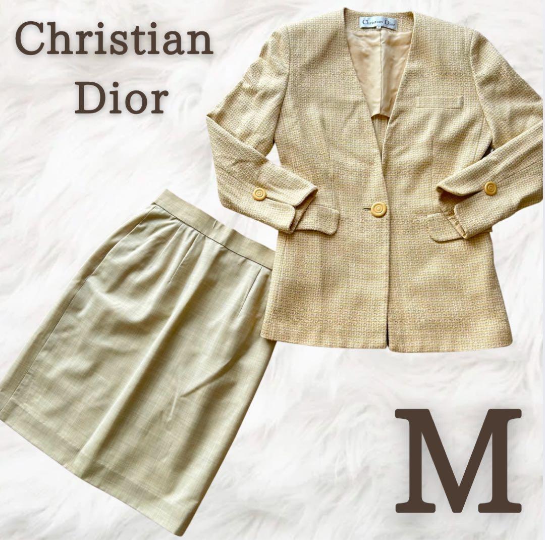 【希少】Dior ディオール M セットアップ フォーマルスーツ ツイード