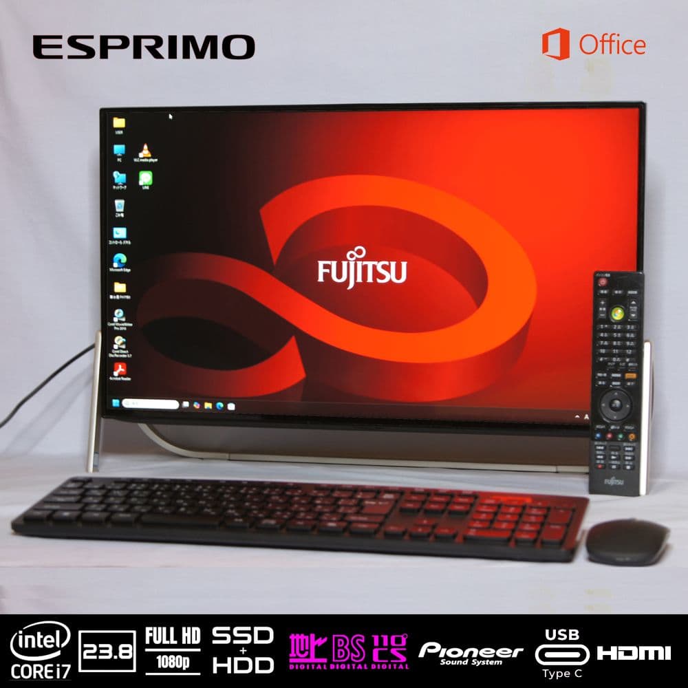 富士通プレミアムPC ESPRIMO/23.8型/i7/SSD+HDD/TV