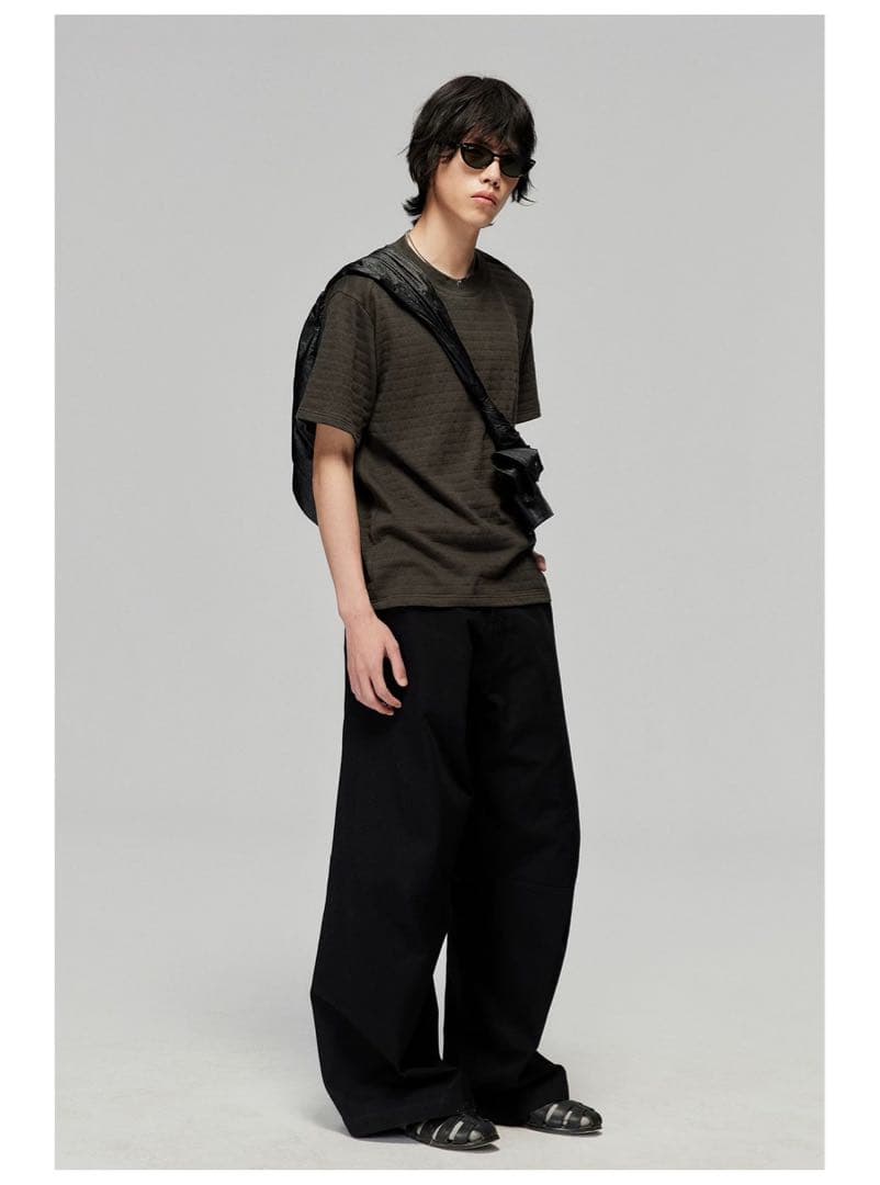 Simple Project プリーツ ショルダーバッグ 黒