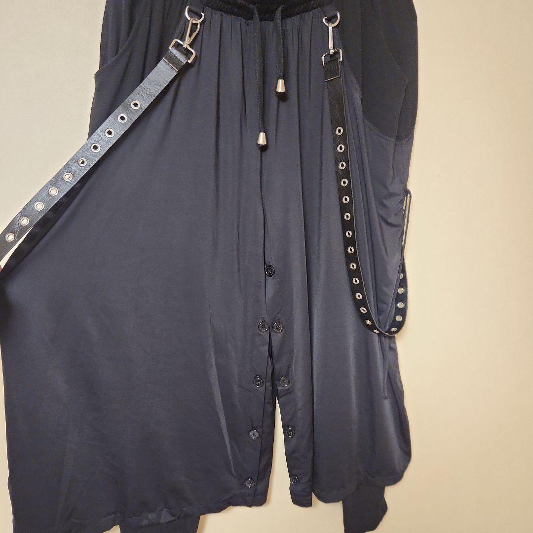 CIVARIZE/シヴァーライズサスペンダー付きスカートレイヤードワイドパンツ