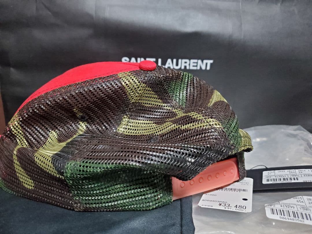 16ss saint laurent paris yeahbabyキャップ