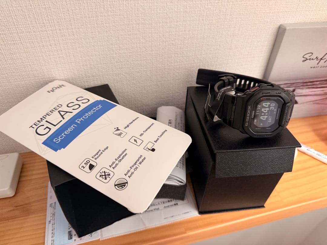 G-SHOCK デジタル腕時計 ブラック GBD-200 1JFガラスフィルム付