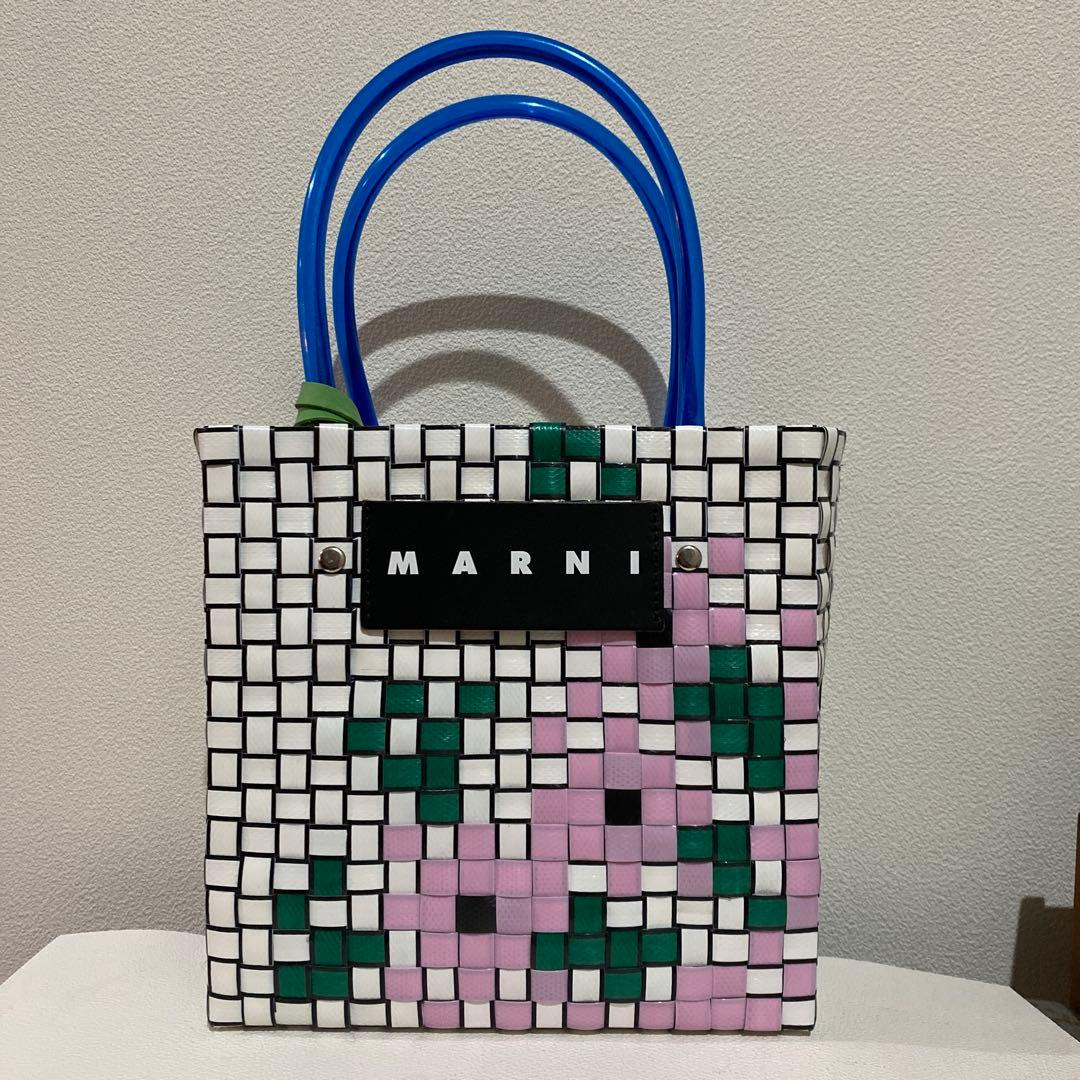 N*☆様 【新品・未使用】マルニマーケット かごバッグ ステンシルバッグ 白 フ