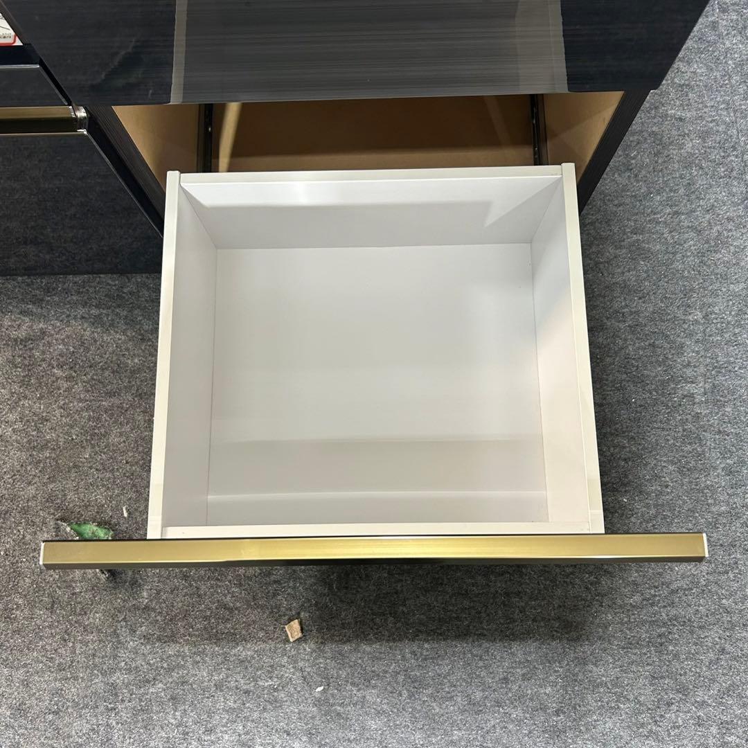 食器棚 キッチンボード 幅92cm ダラス オープンボード ブラック d3868