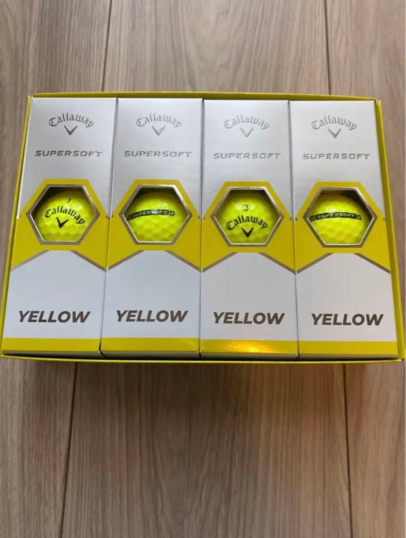 4ダース販売 callaway キャロウェイ スーパーソフト ゴルフボール 黄色