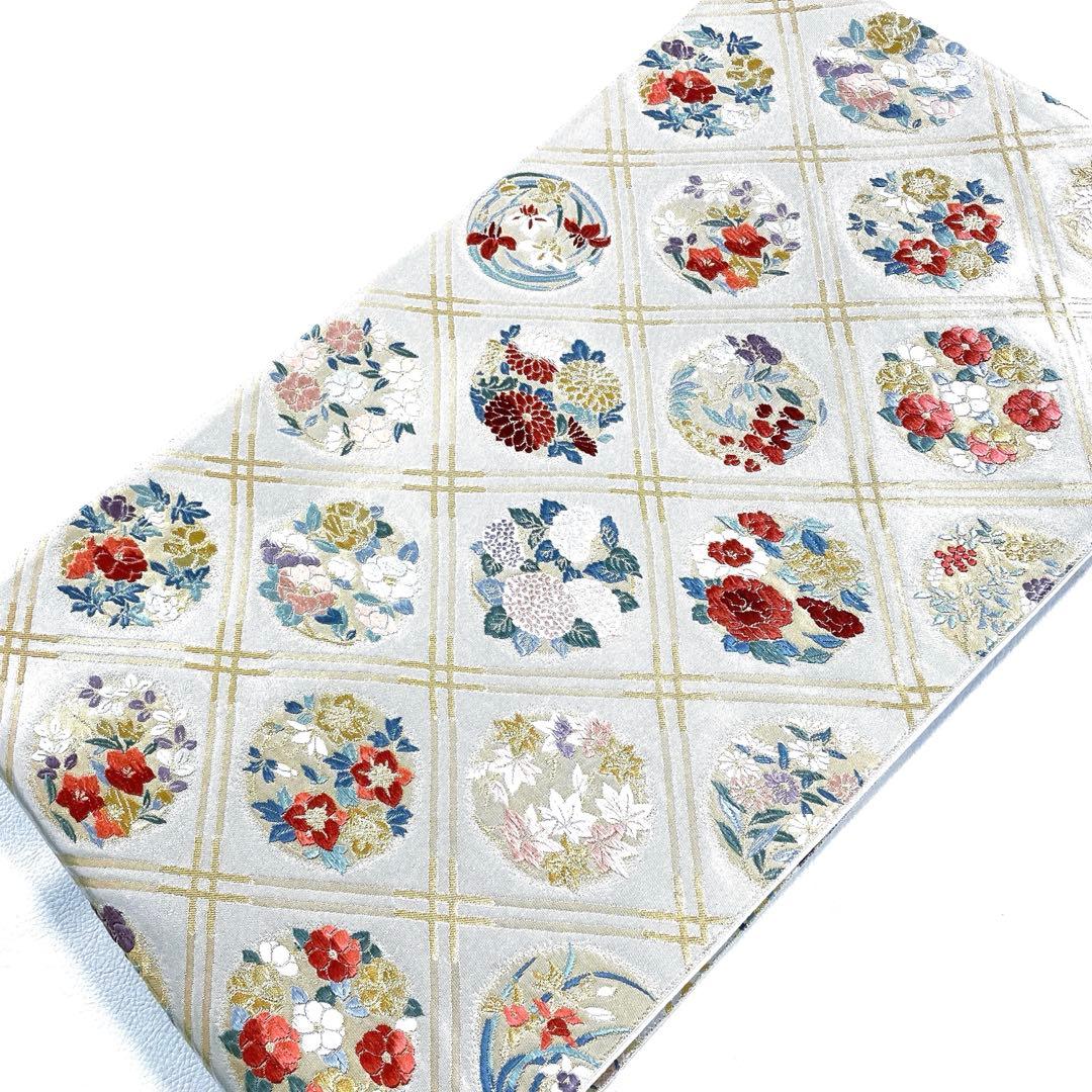 専用帯5916 5940 二点セット●高級 正絹 格天井絵紋 六通 袋帯