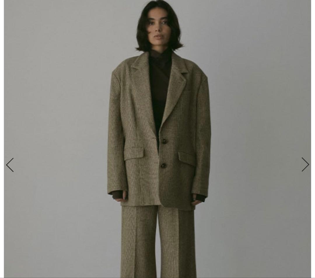 【新品未使用タグ付き】チェックツィードテーラージャケット　etretokyo