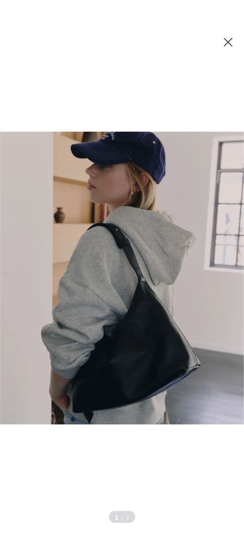 LE ABONNE ルアボネ ブラック 黒 羊 レザー ハンドバッグ ショルダー