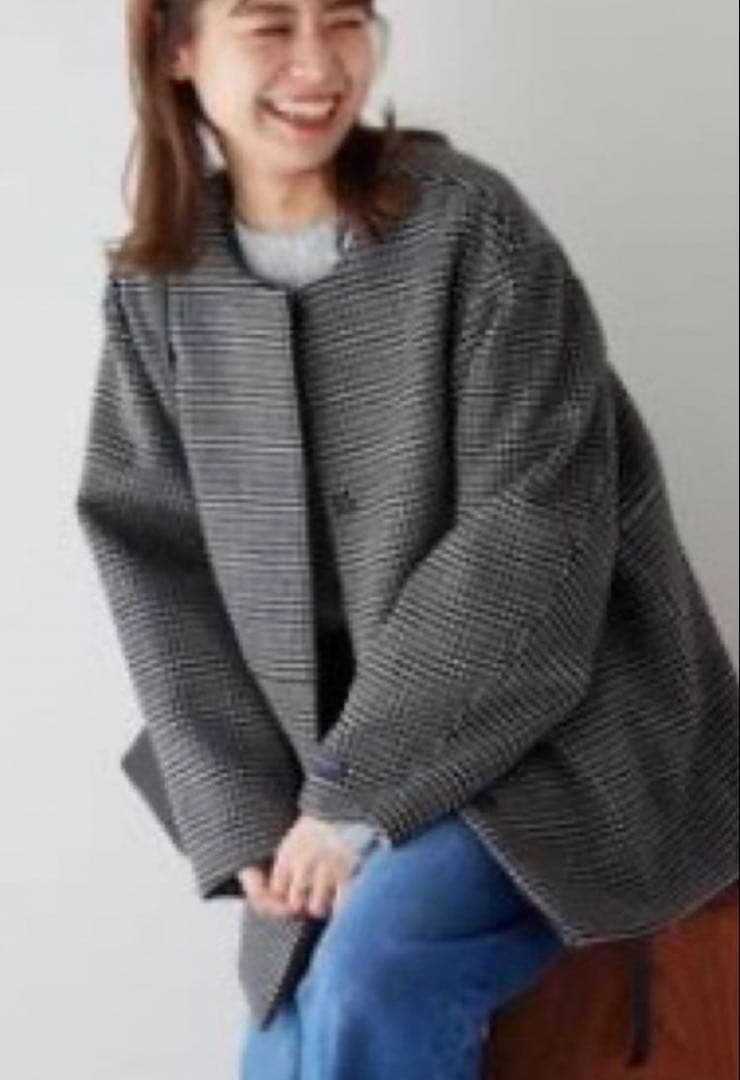 ☆ジャーナルスタンダードレリューム スーパーファインビーバークルーネックコート