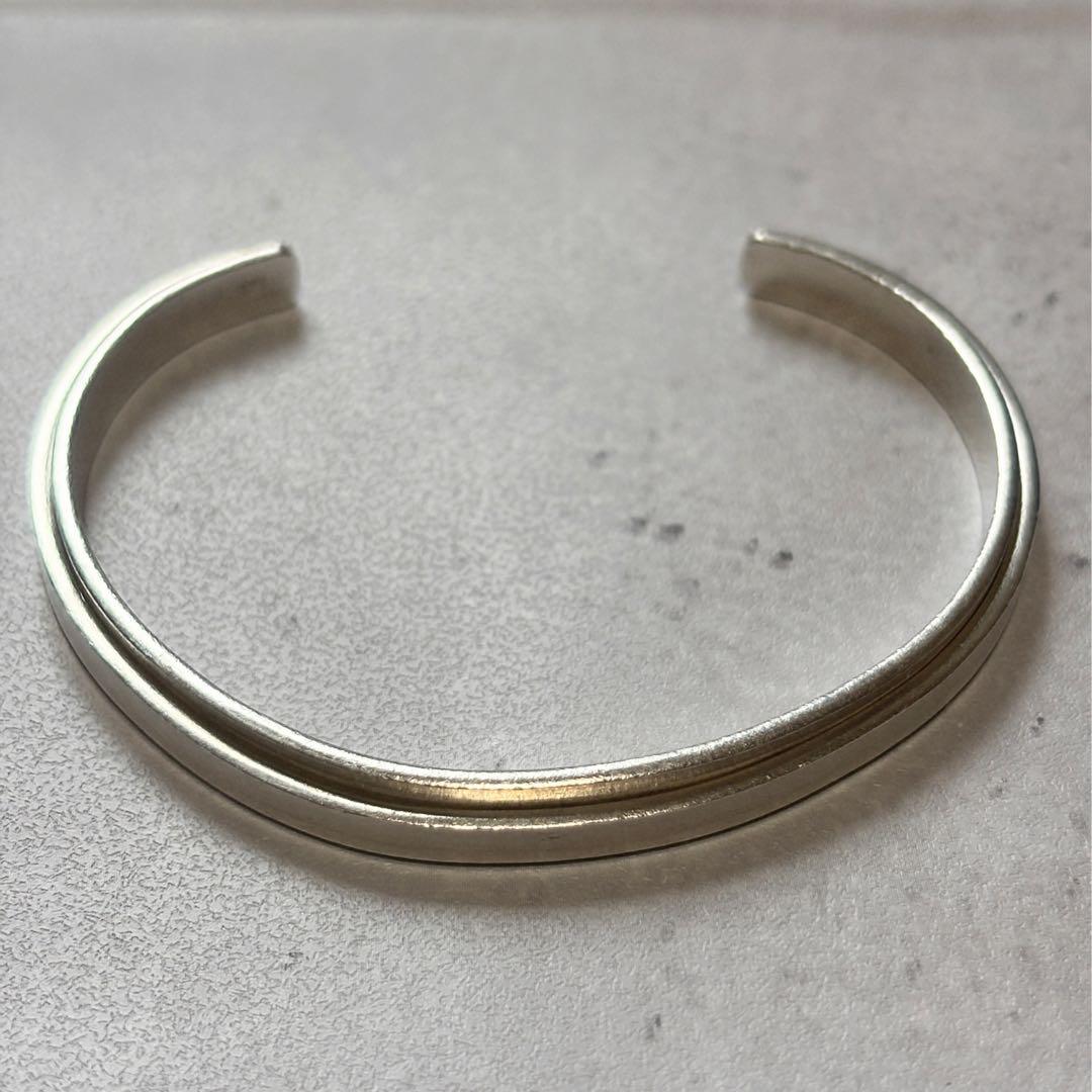 カレンシルバー カレン族 シルバーバングル 細身バングル 高純度98% シンプル