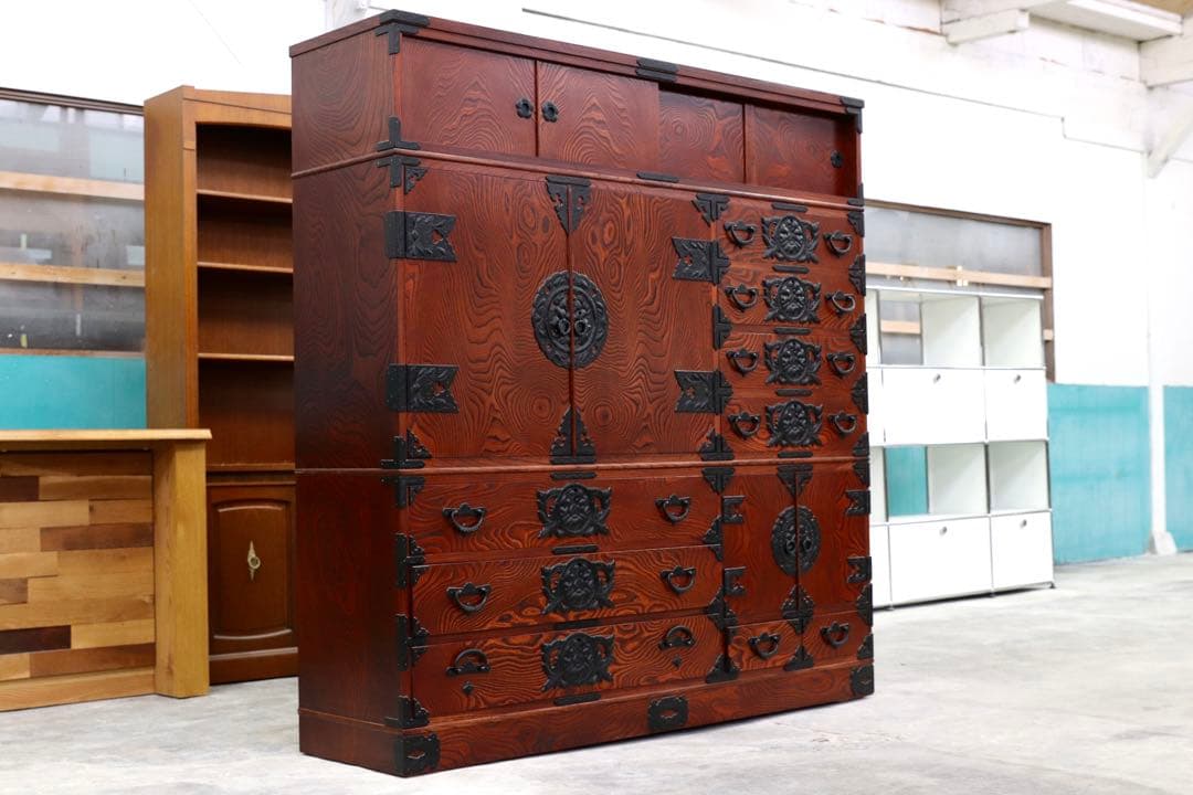 GMHN328○岩谷堂箪笥 和茶箪笥 整理箪笥 最高級 伝統工芸 箪笥 欅材 和