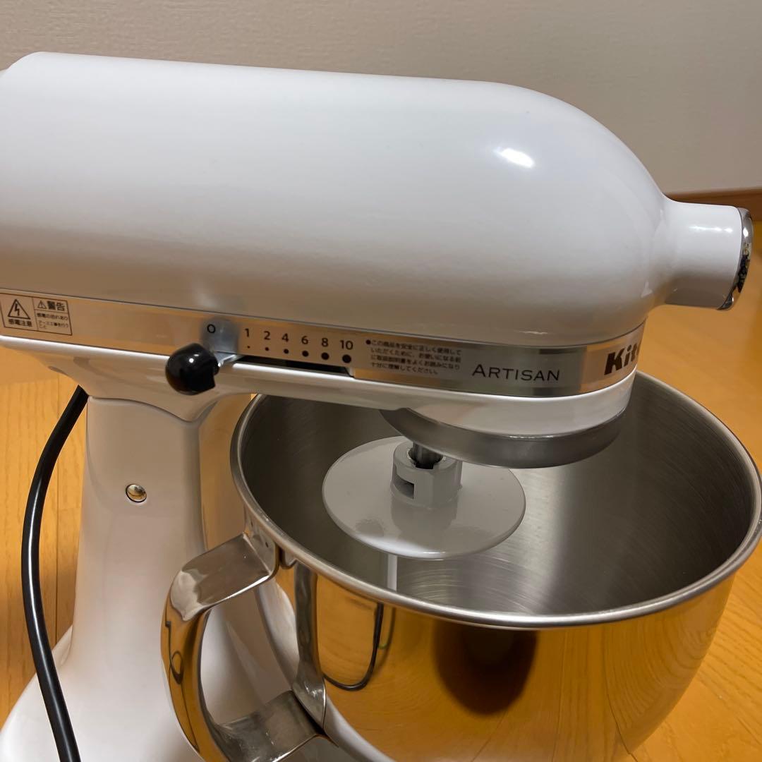 【保証期間内】キッチンエイド スタンドミキサー4.8L（ホワイト）付属品一式