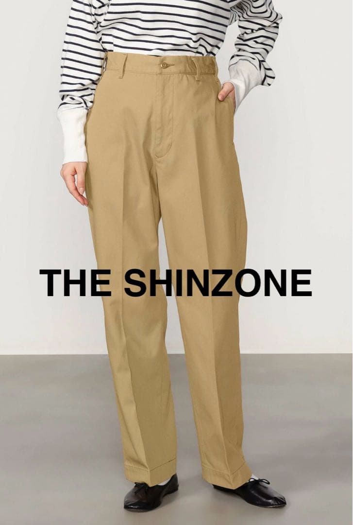 パンツ THE SHINZONE WASHED HIGHWAISTCHINO WOMEN