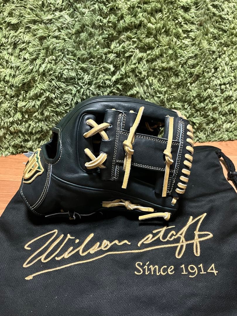 ウィルソンスタッフ 硬式内野手用グラブ 1975型 Wブラック×キャメル