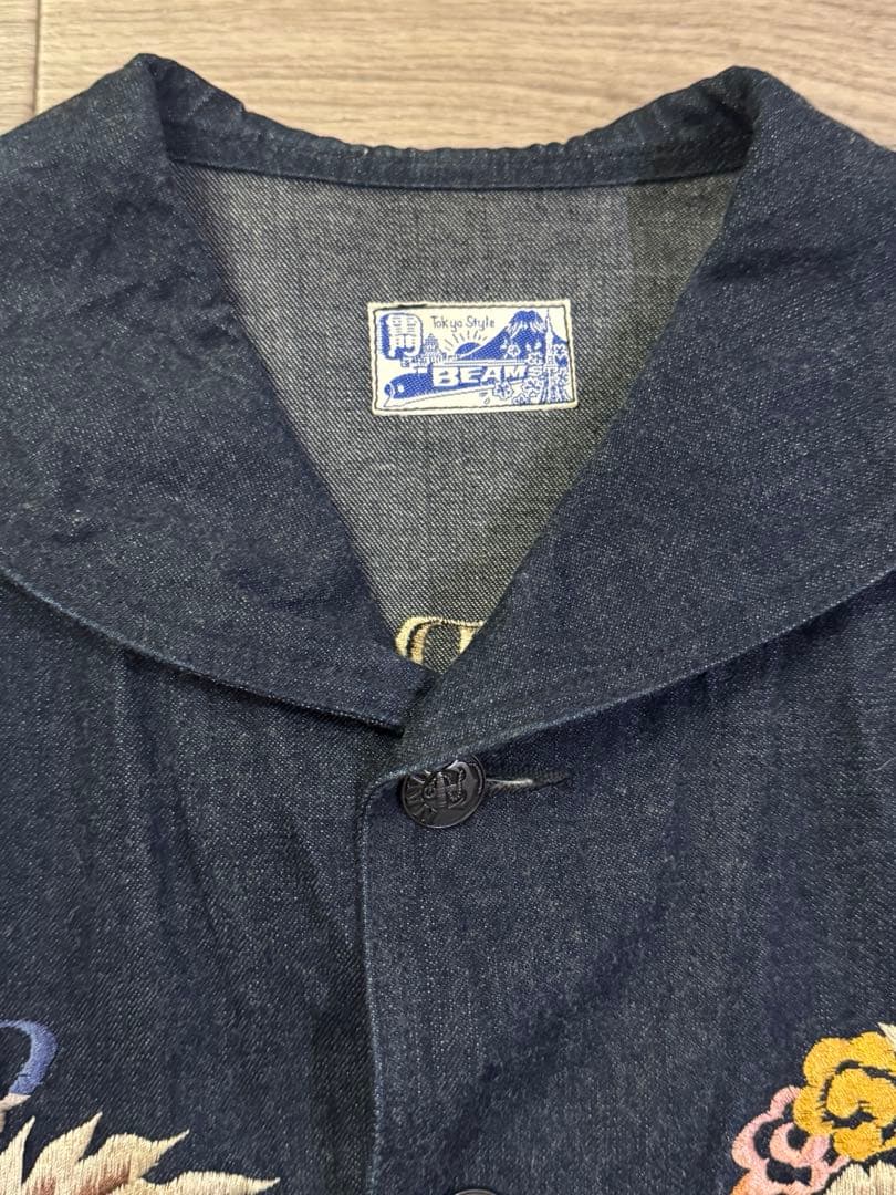 BEAMS BOY×テーラー東洋 カバーオール 刺繍 ショールカラー