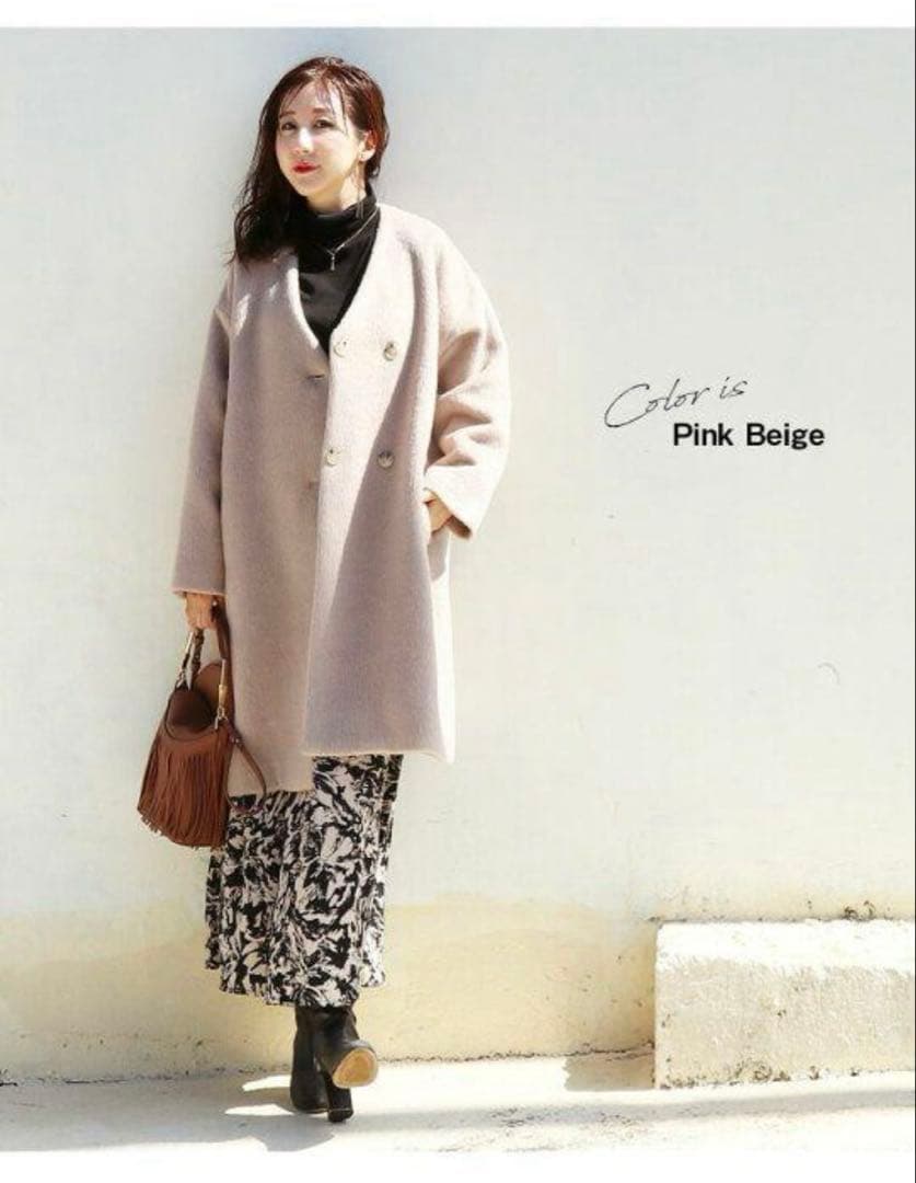 新品未使用タグ付✨ロイヤルミルクティー マタニティ チェスターコート　アルパカ